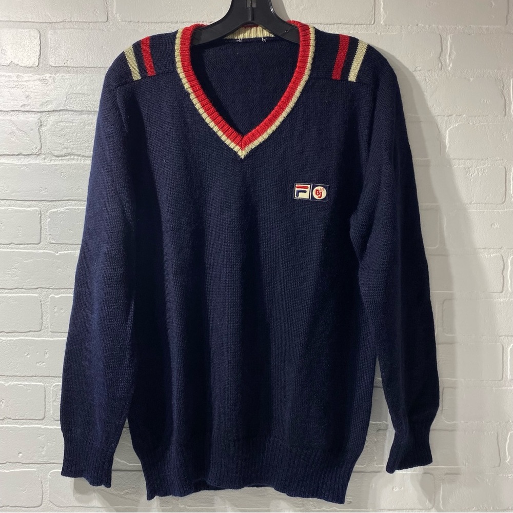 RARE Vintage Fila Bjorn Borg Knit Sweater - Blue - Large